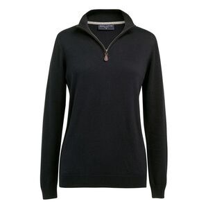 Brook Taverner Womens/Ladies Taylor Quarter Zip Sweater / Black